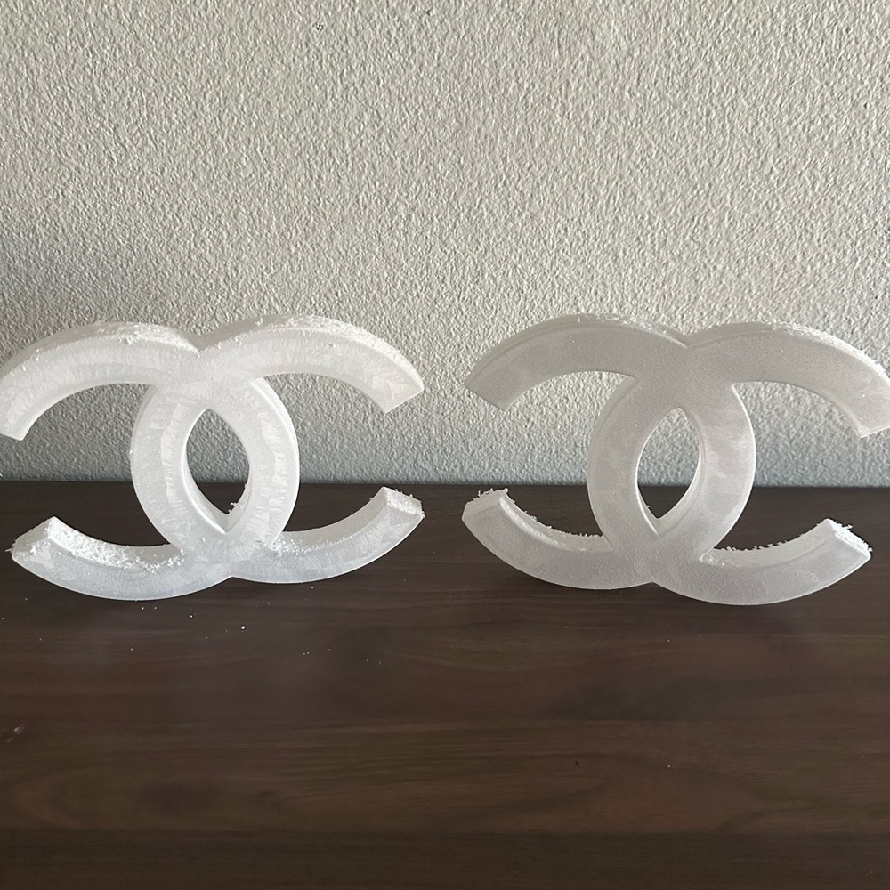 Chanel White Logo Decor retail store display